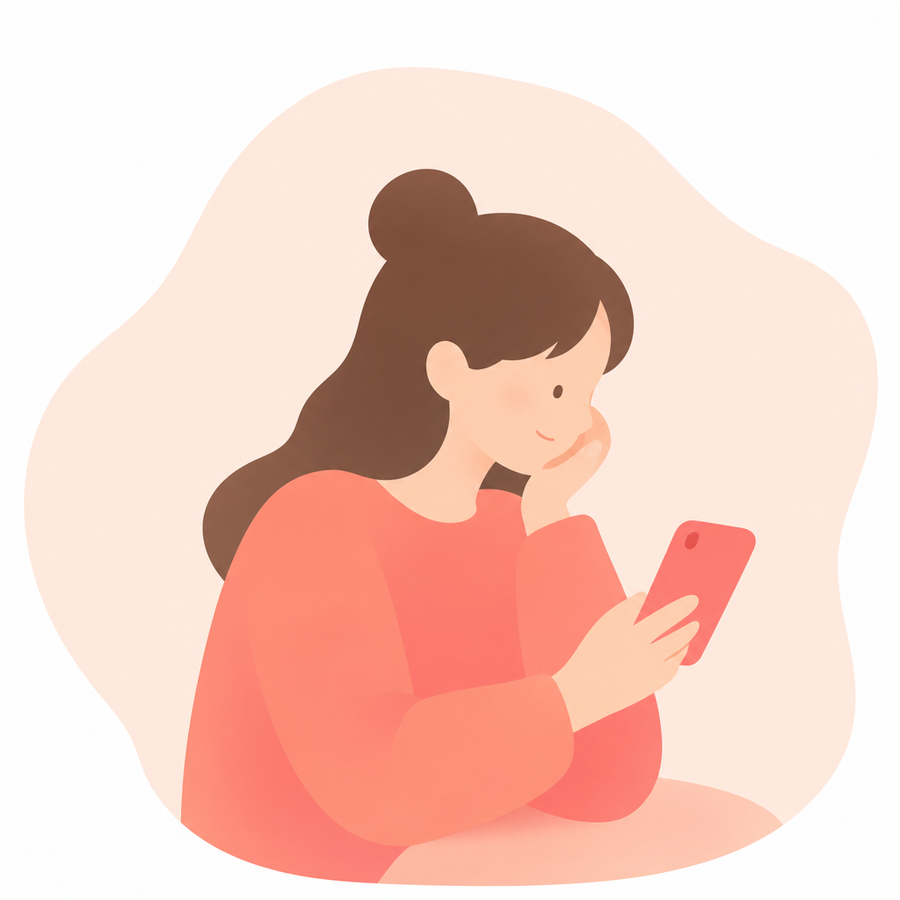 アプリで真剣度を読むイメージ