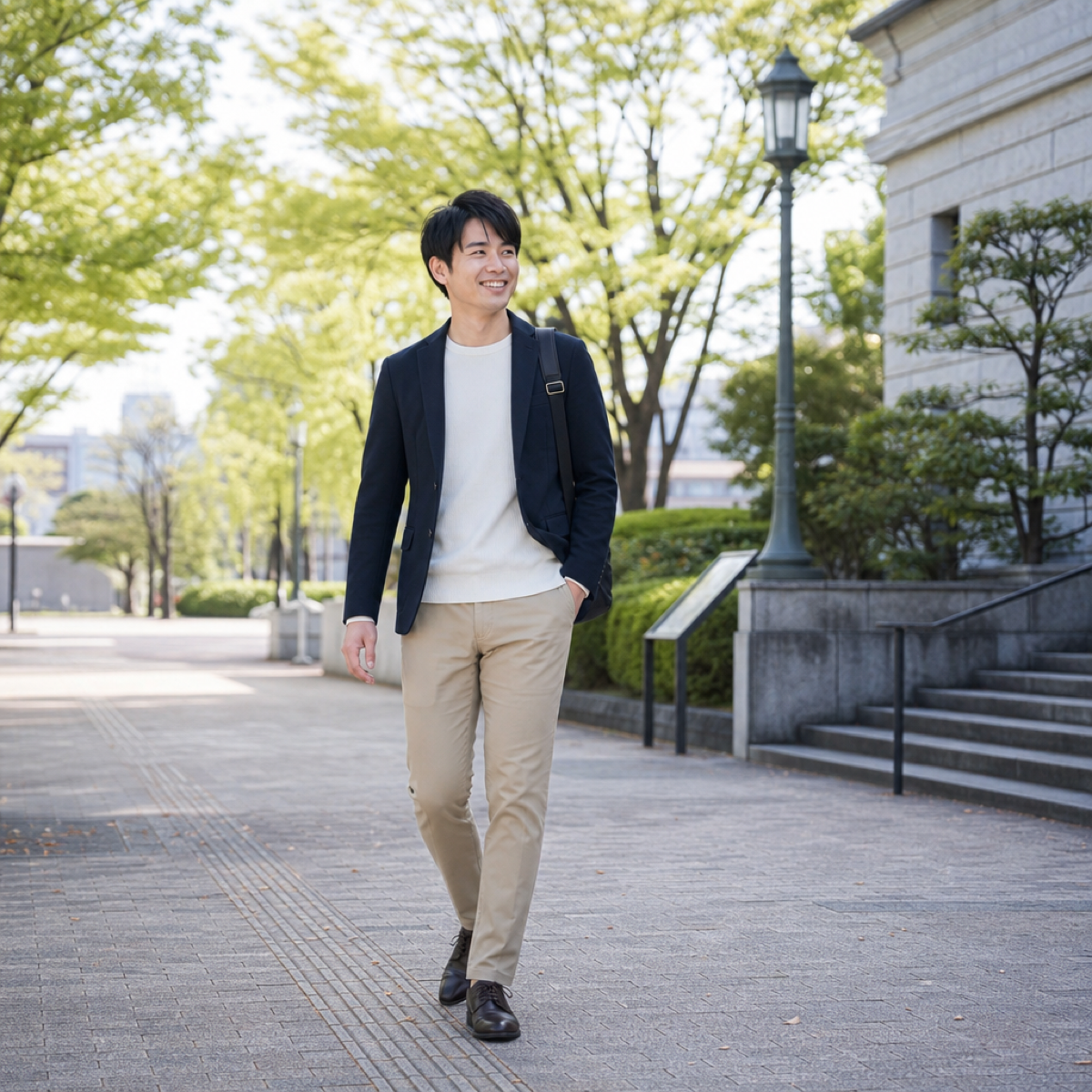 休日の街歩き・全身スタイルのGOODサブ写真例